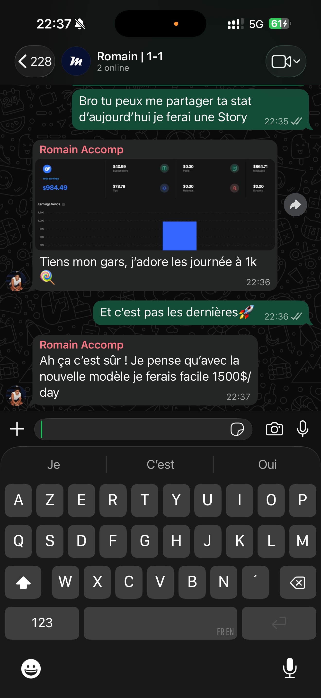 Retour membre WhatsApp