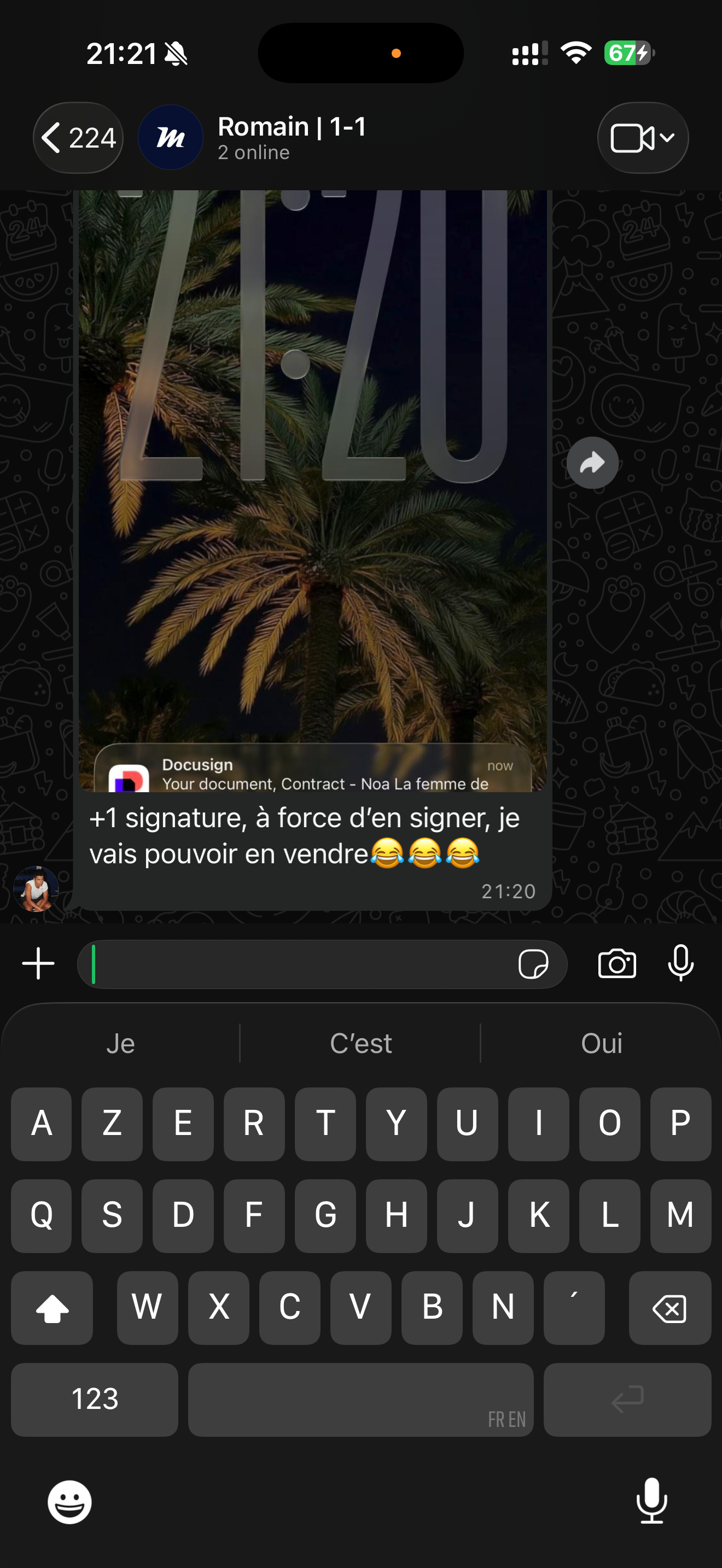 Retour membre WhatsApp