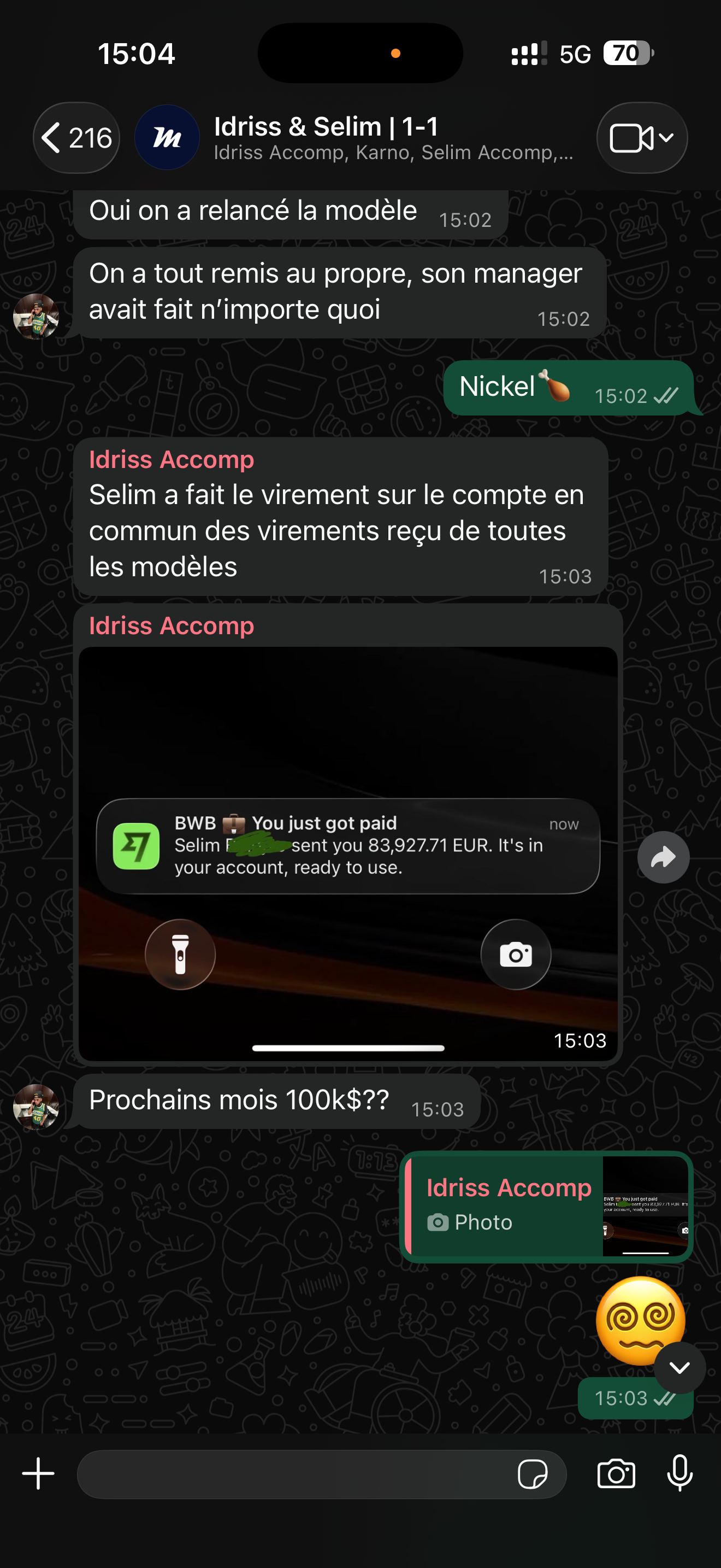 Retour membre WhatsApp