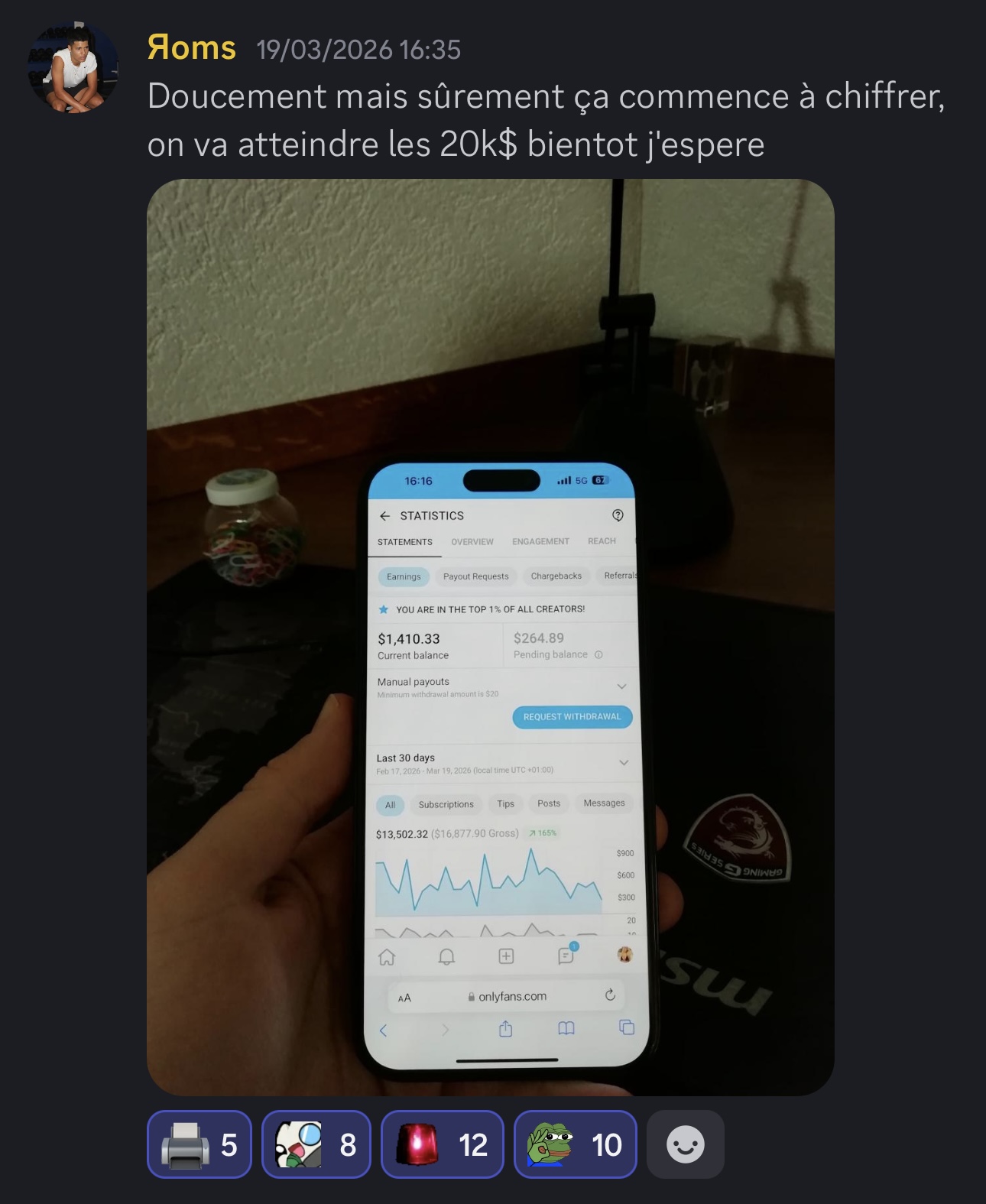 Retour membre Discord